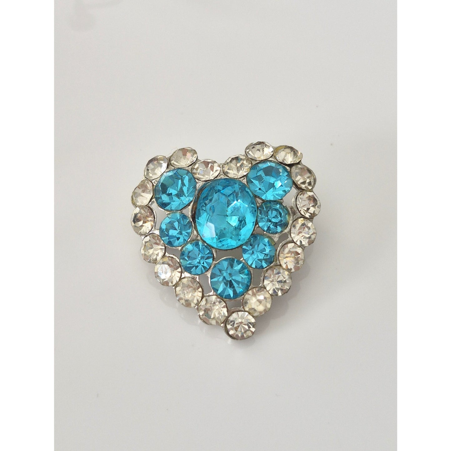 Vintage Blue and Clear Rhinestone Jewelry Set