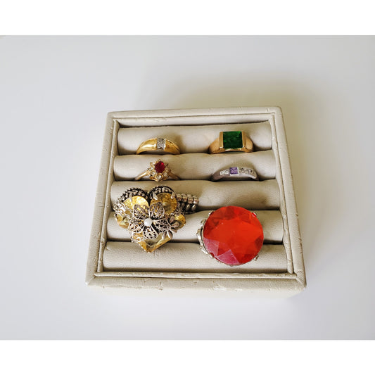 Vintage Lot of Colorful Costume Rings