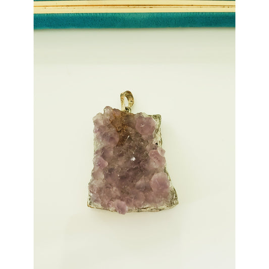Vintage Raw Amethyst Pendant