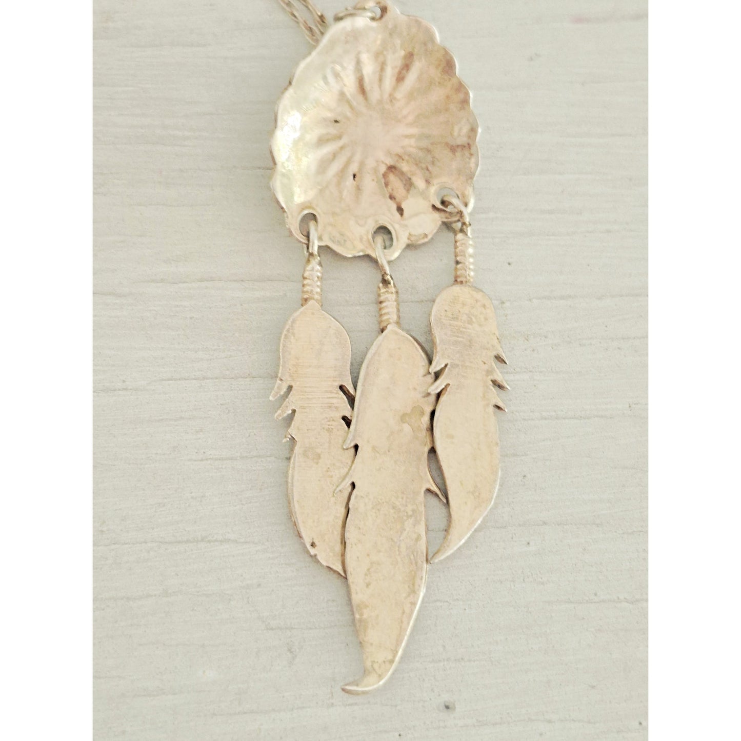 Sterling Silver Native American Navajo Mother of Pearl Necklace