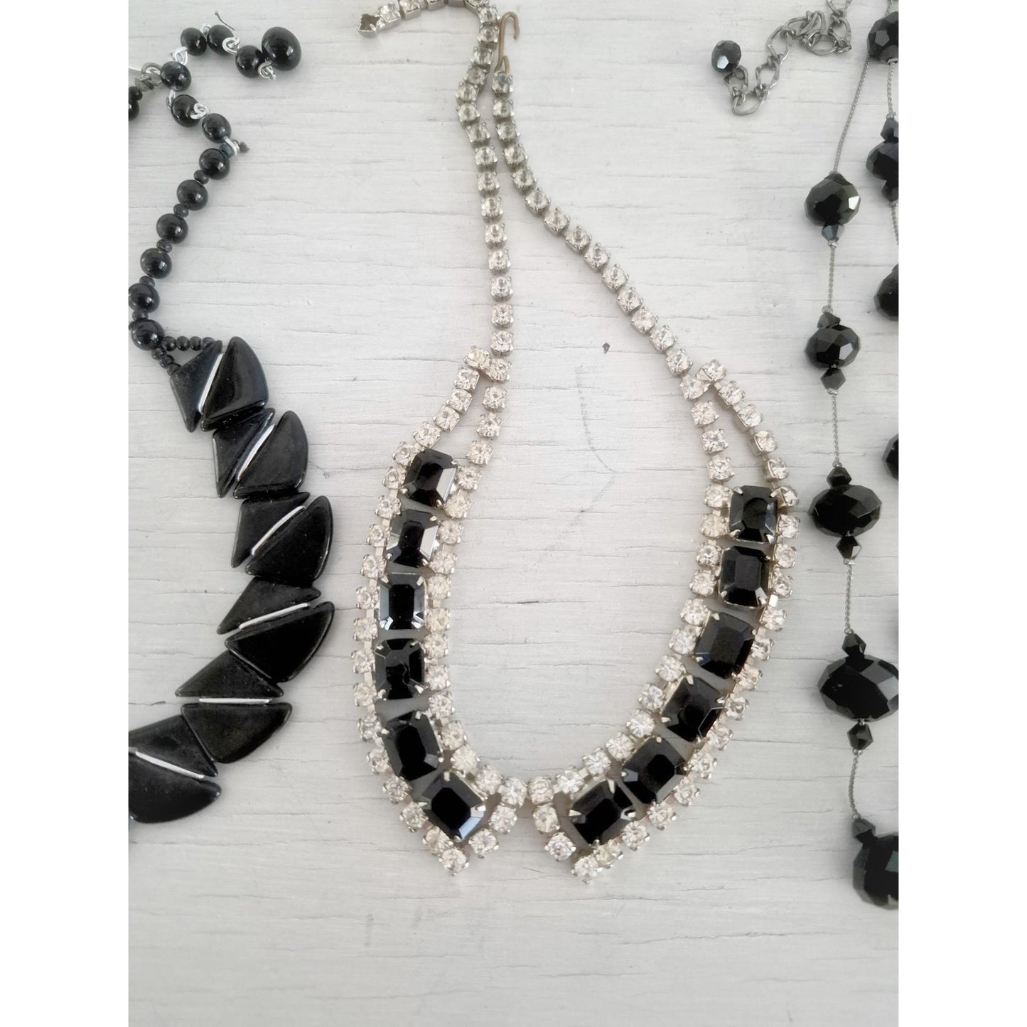 Vintage to Modern Black and Silver Jewelry Lot