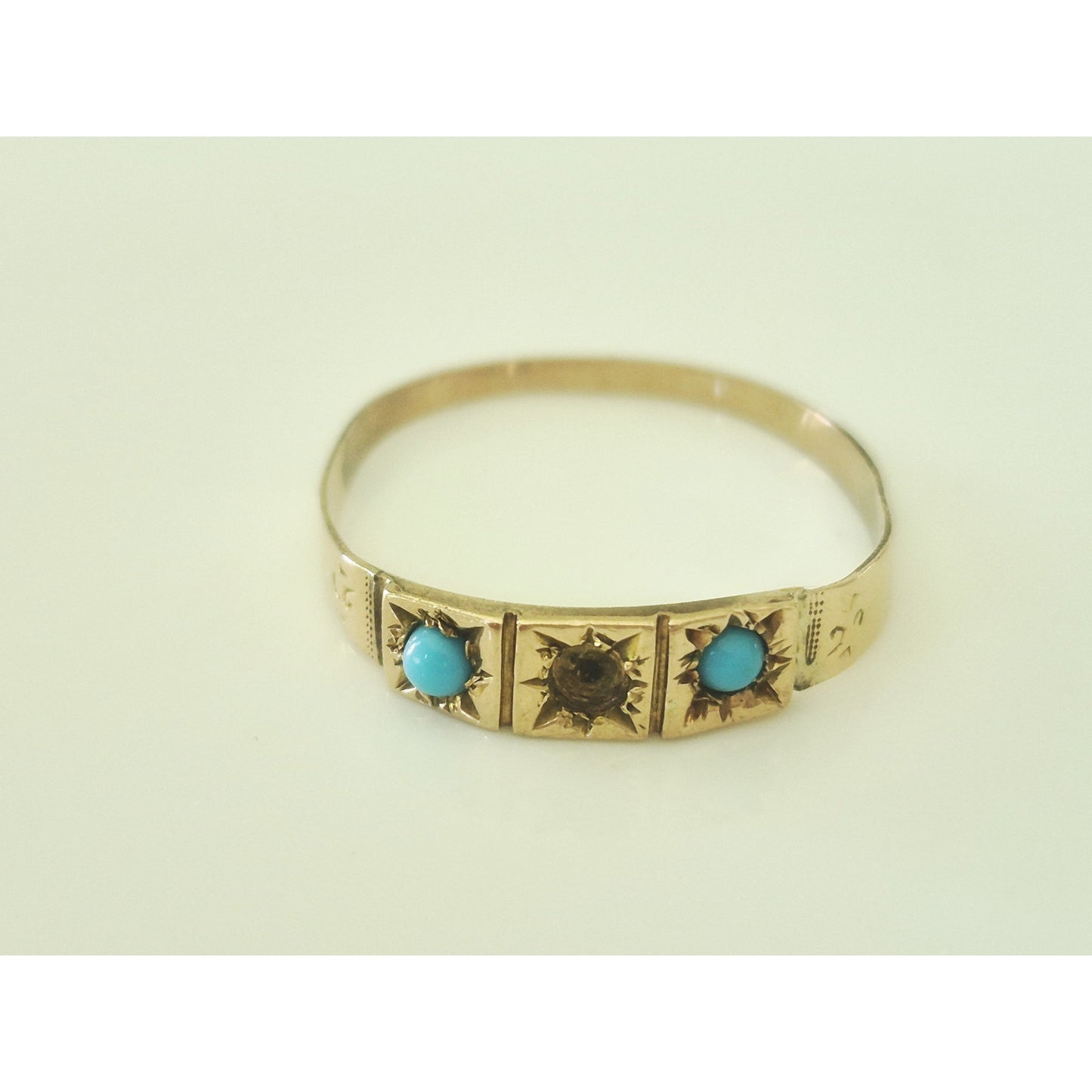 Antique Rose Gold-fill Turquoise Starburst Ring Project