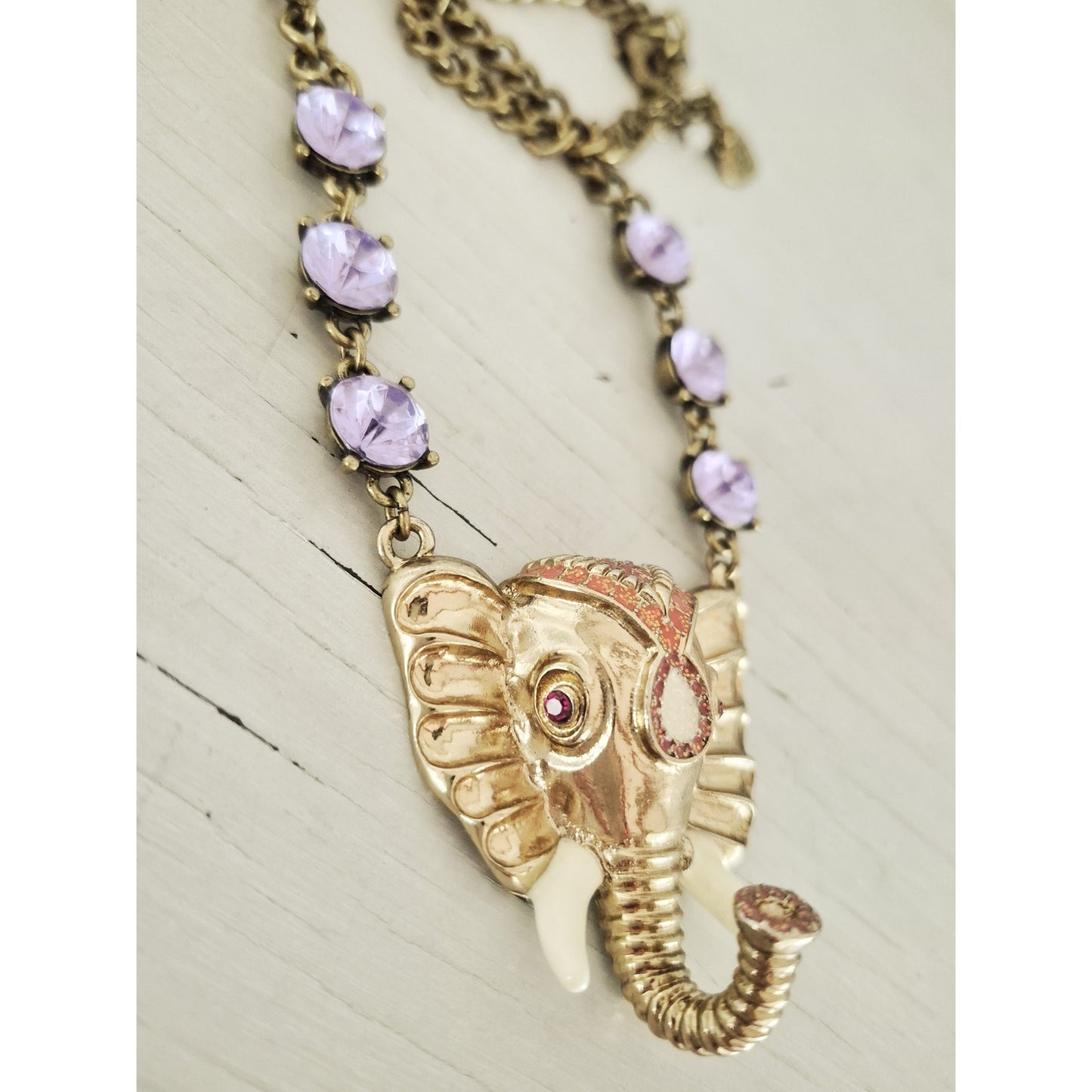Vintage Betsey Johnson Elephant Necklace