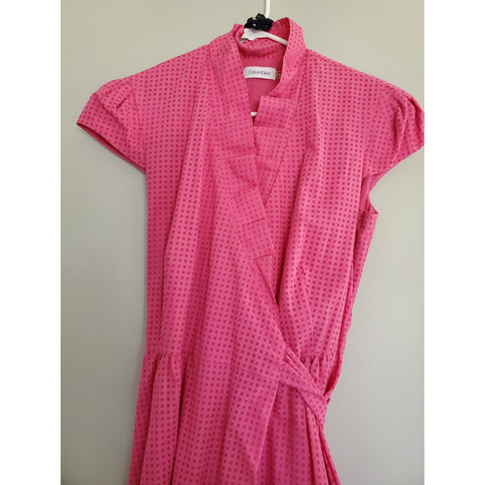 Vintage Calvin Klein Pink Polka Dot Dress