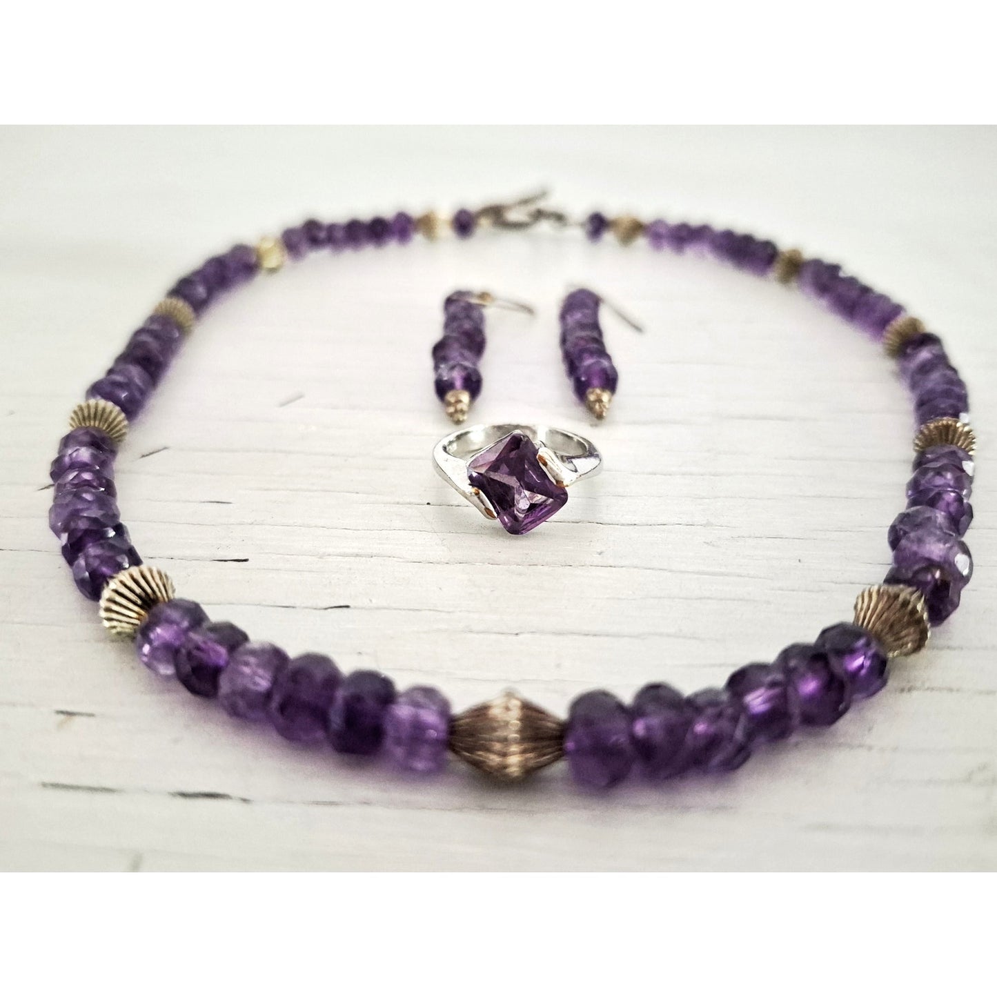 Vintage Purple Jewelry Set