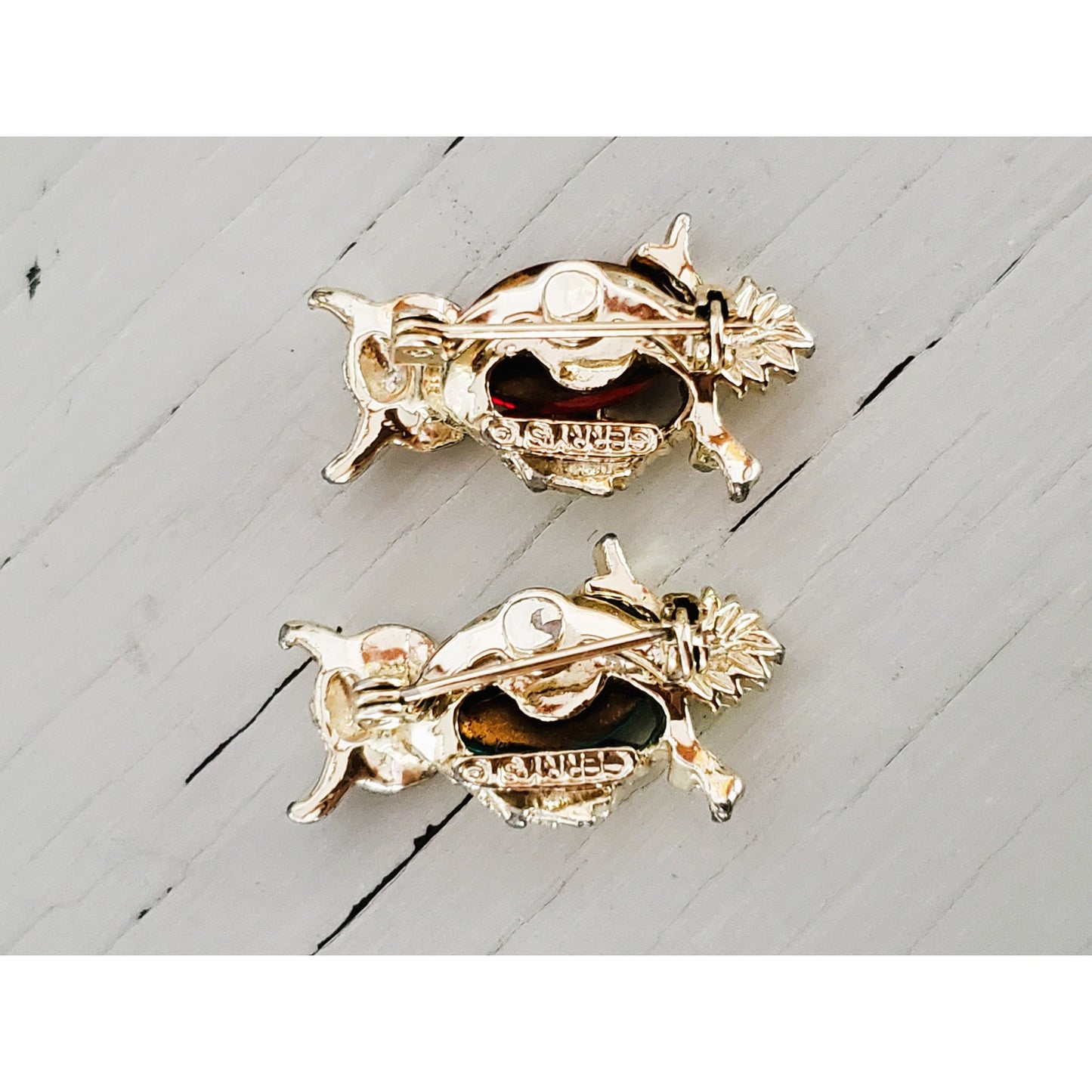 Vintage Gerry's Matching Owl Brooches