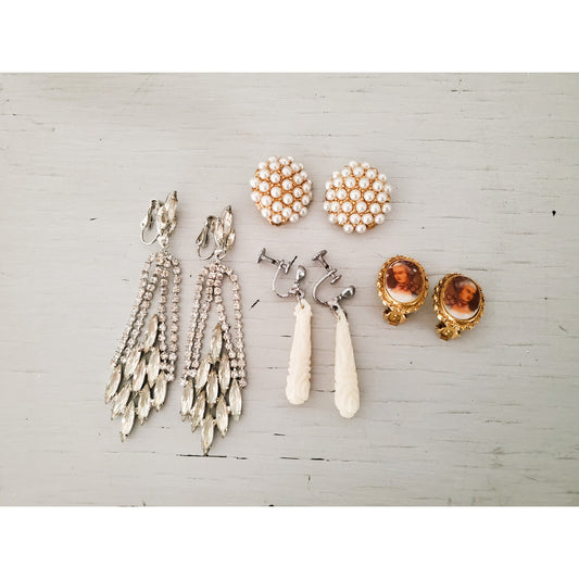 Lot of Classy Vintage Clip On Earrings