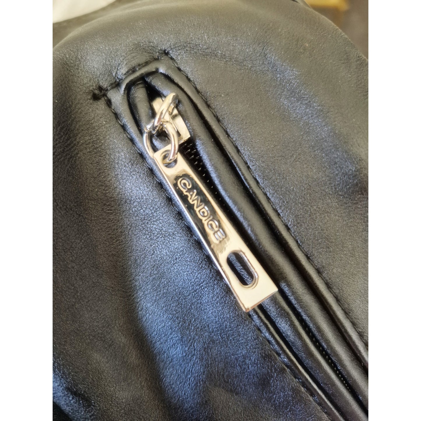 Black Rivet Leather Vintage Black Bag
