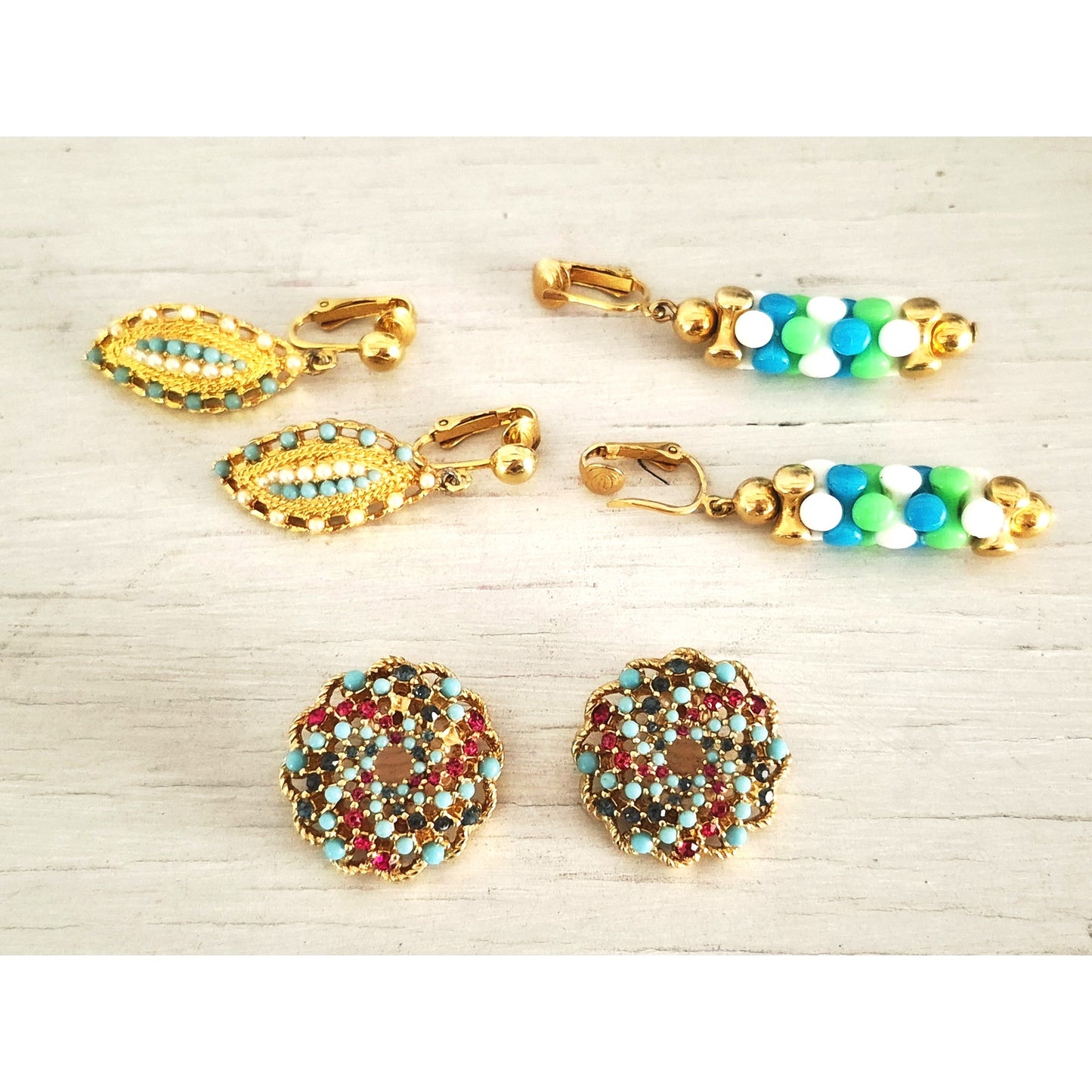 Vintage Lot of Sarah Coventry Clip on Earrings Lot of 3