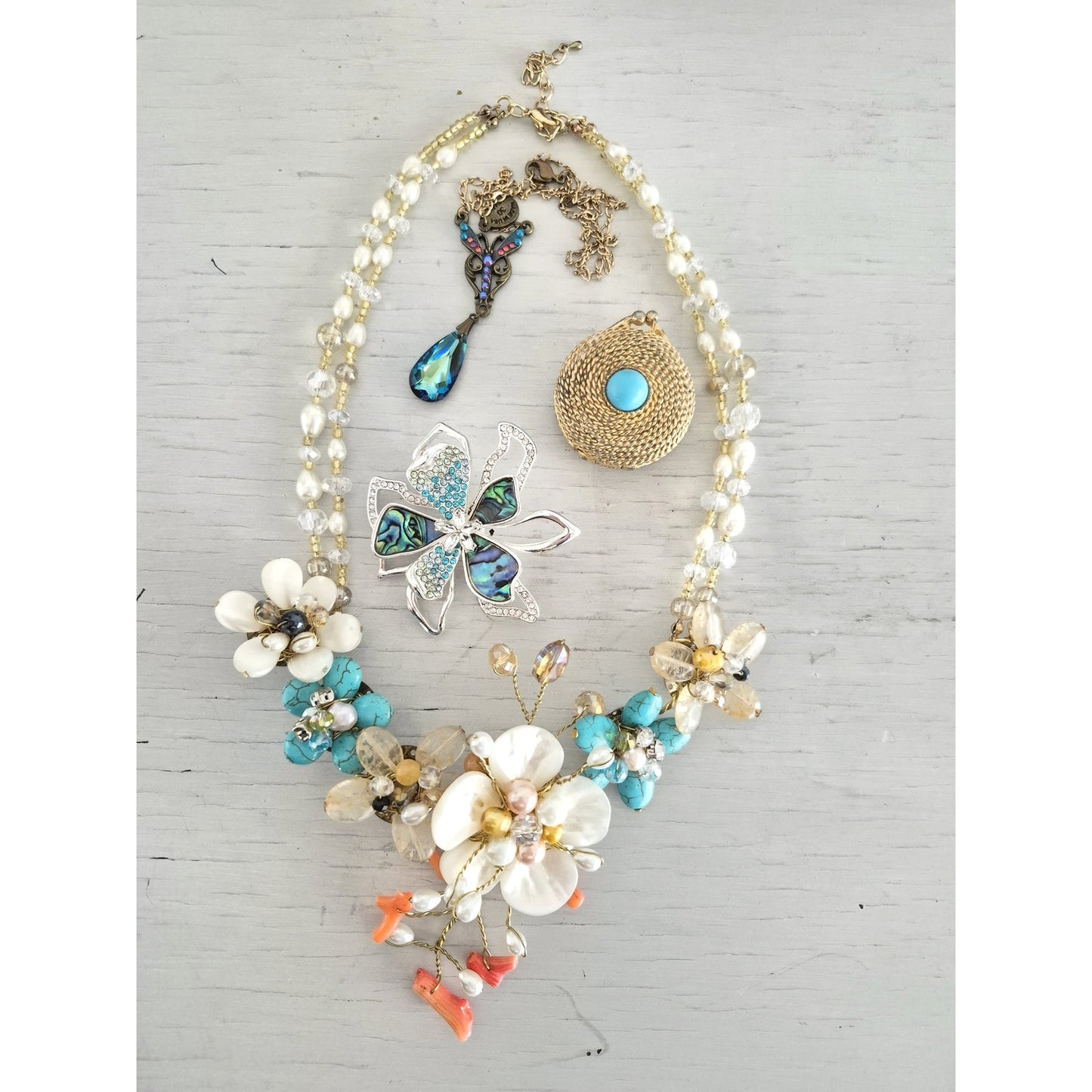 Vintage Spring Floral Jewelry Lot