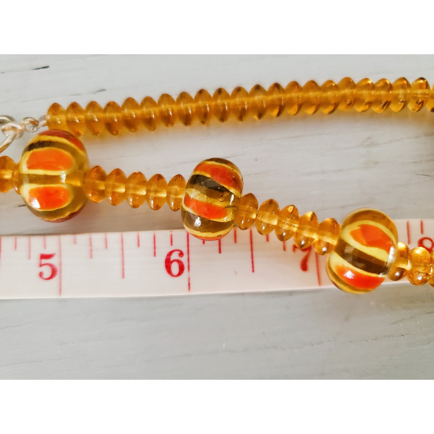 Vintage Amber Beaded Choker Necklace