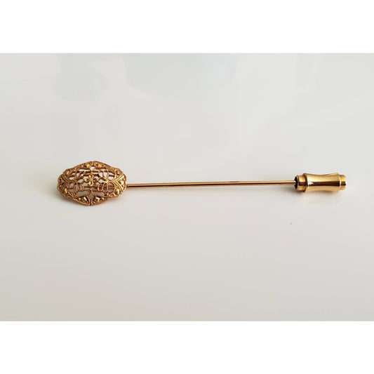 Vintage Art Deco Filigree Lapel Pin
