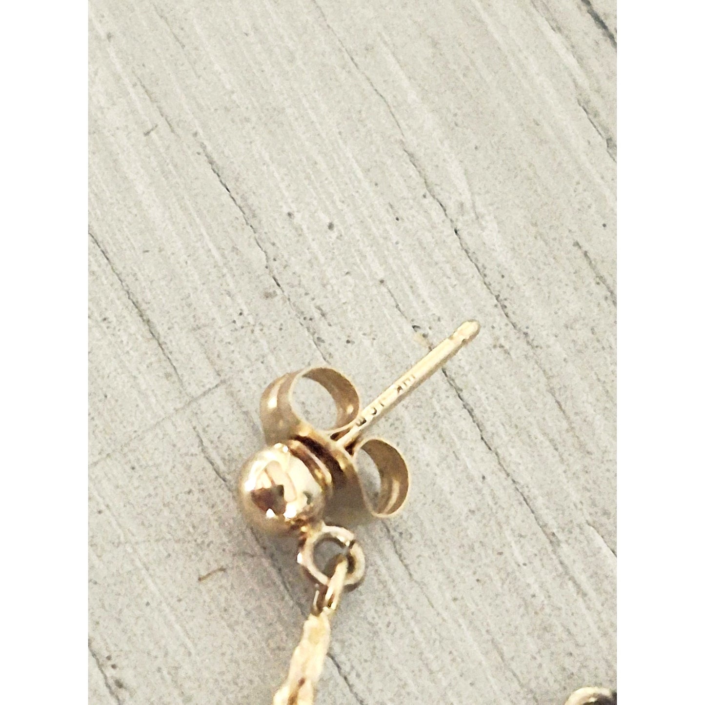 14K Gold Mini Cultured Pearl Dangle Earrings