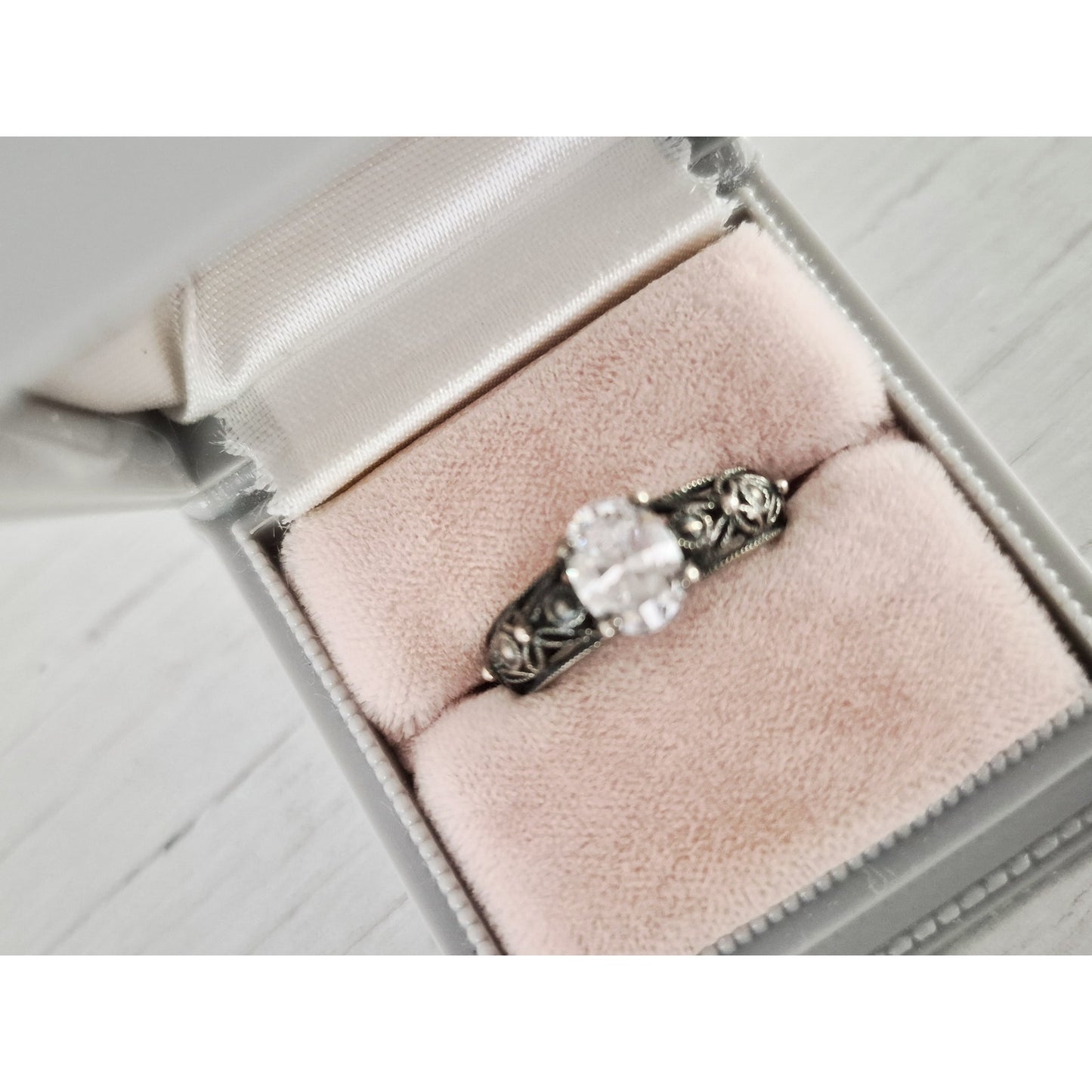 Vintage Sterling Silver CZ Ring