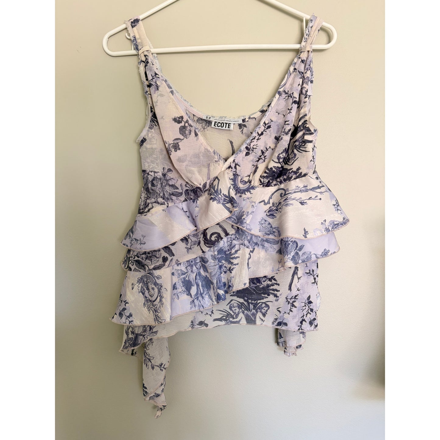 Urban Outfitters Multicolor Floral Ruffle Top