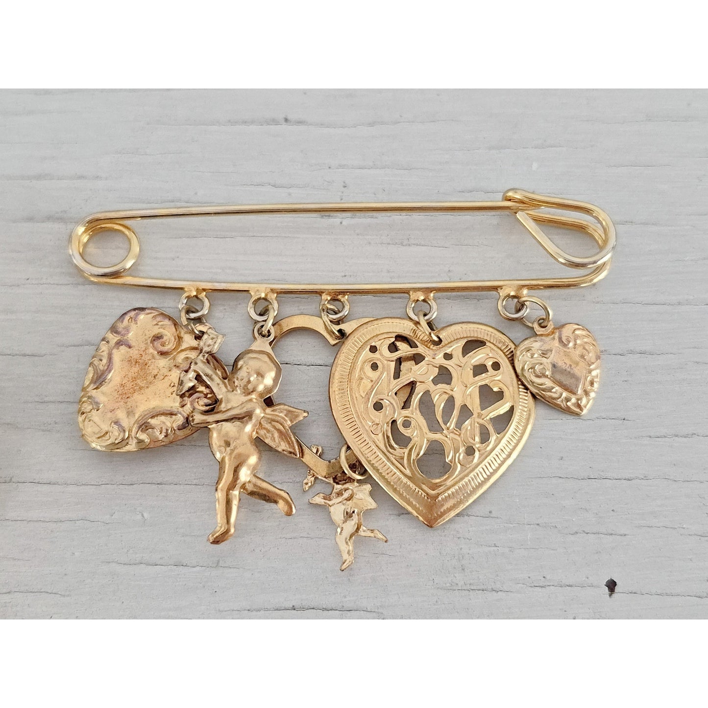 Vintage Gold-tone Brooch Lot