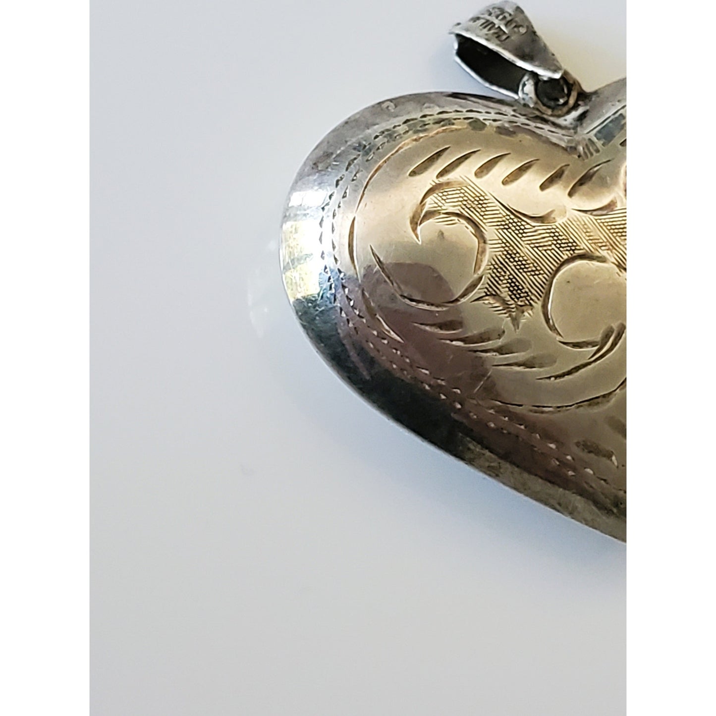 Vintage Puffy Sterling Silver Heart Pendant
