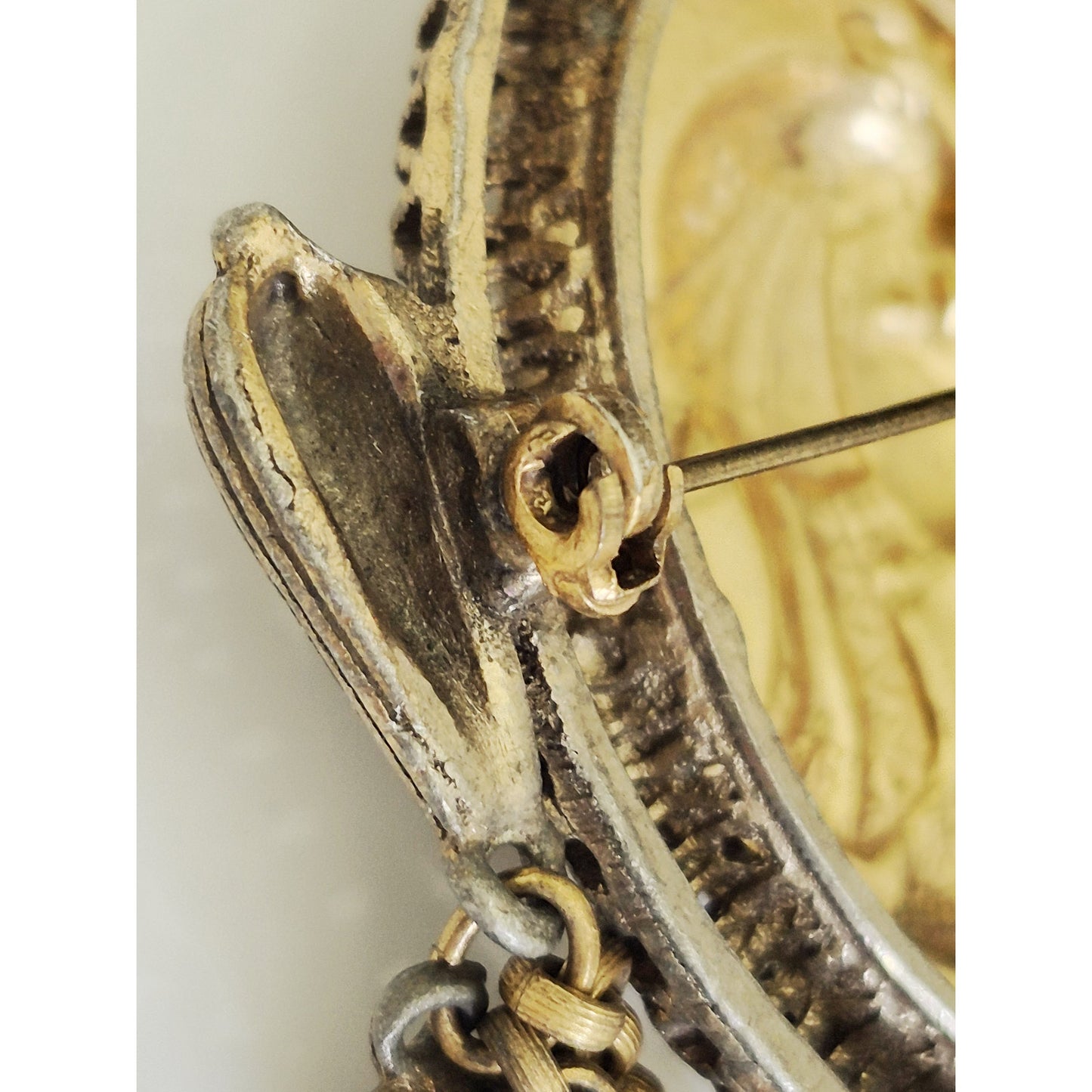 Vintage Gold-tone Chatelaine Brooch