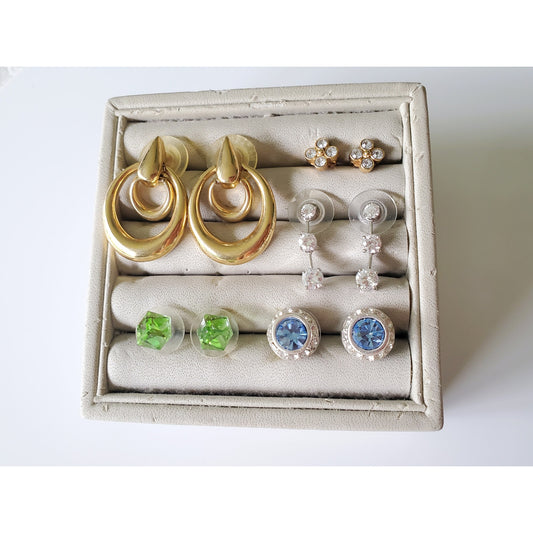 Vintage Lot of Colorful Costume Earrings