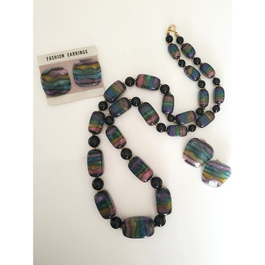 Vintage Rainbow Jewelry Set