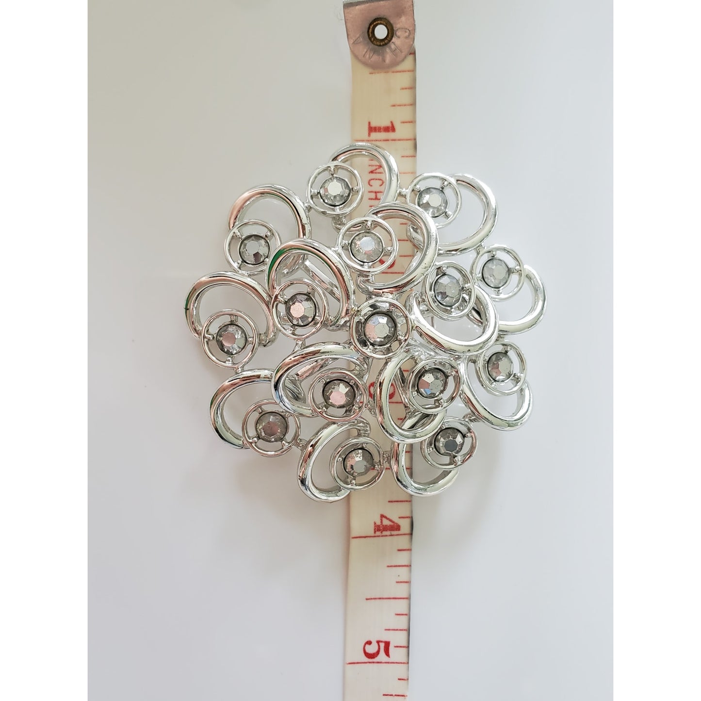 Vintage Large Sarah Coventry Silver Scroll Brooch