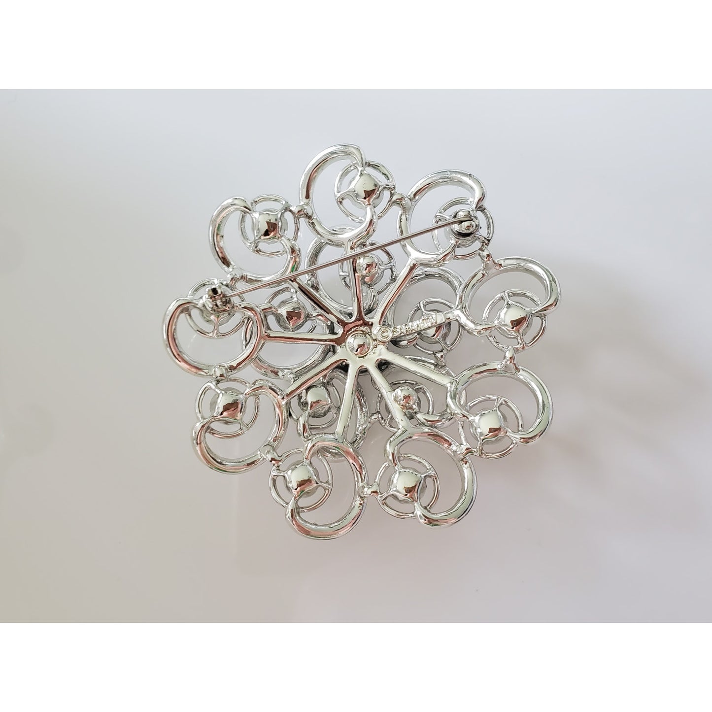 Vintage Large Sarah Coventry Silver Scroll Brooch