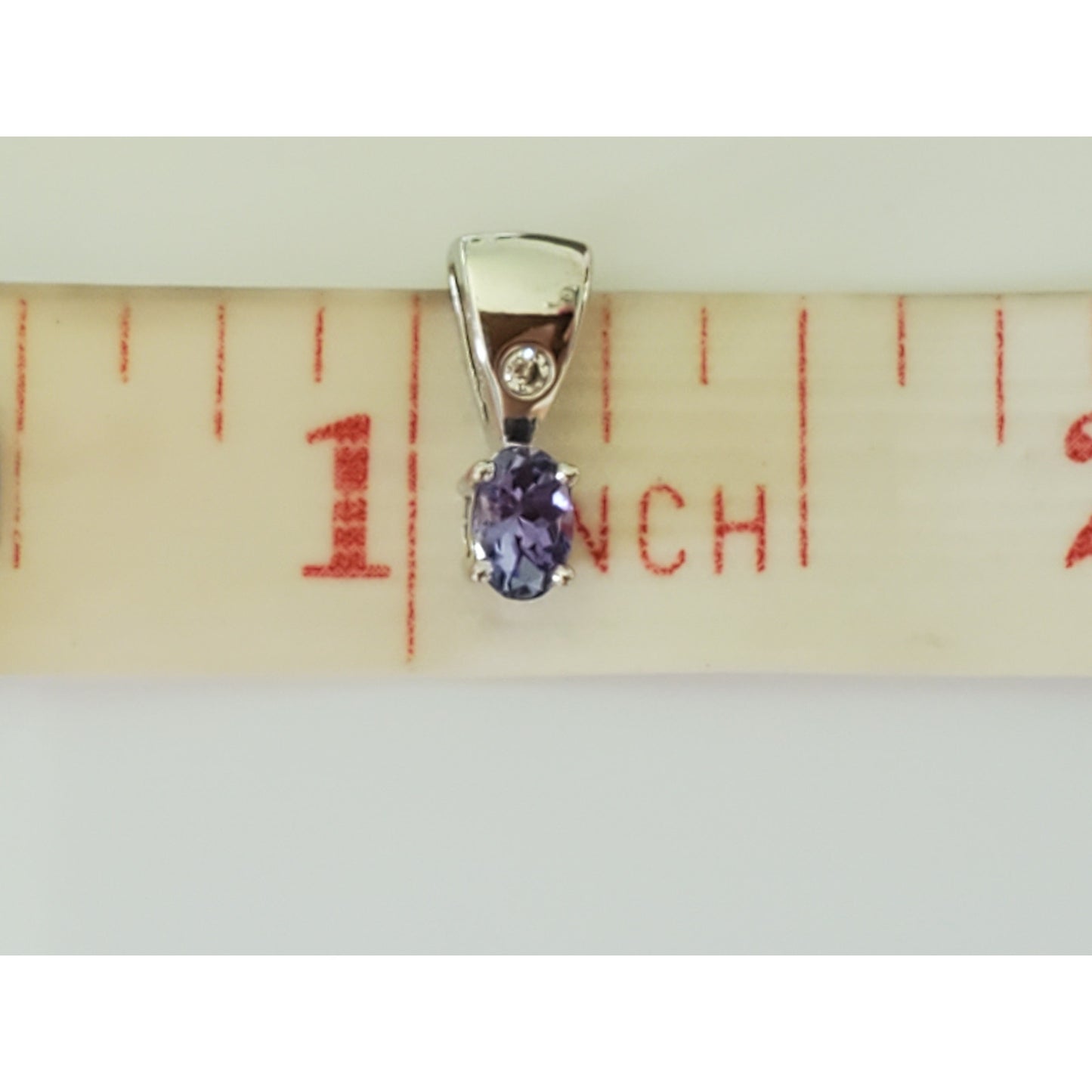 Vintage 14K Tanzanite and Diamond Mini Pendant