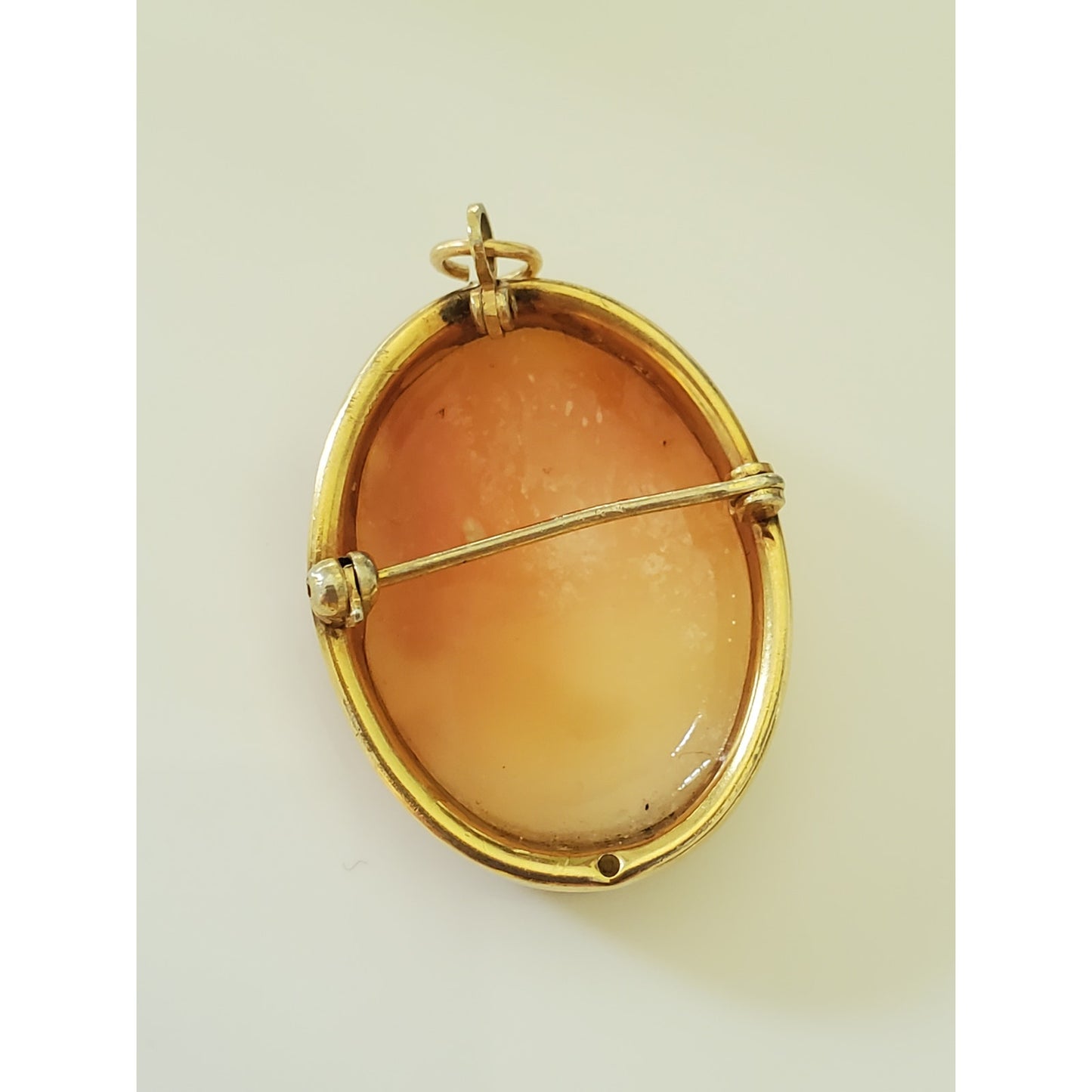 Vintage Gold Fill Hand Carved Cameo Brooch Pendant