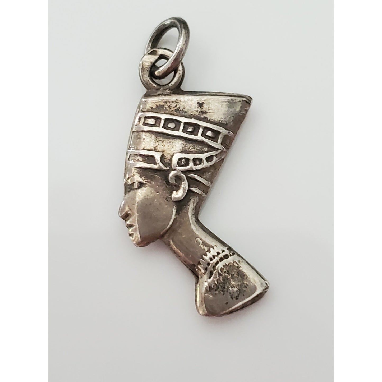 Vintage Queen Nefertiti Sterling Silver Charm Pendant