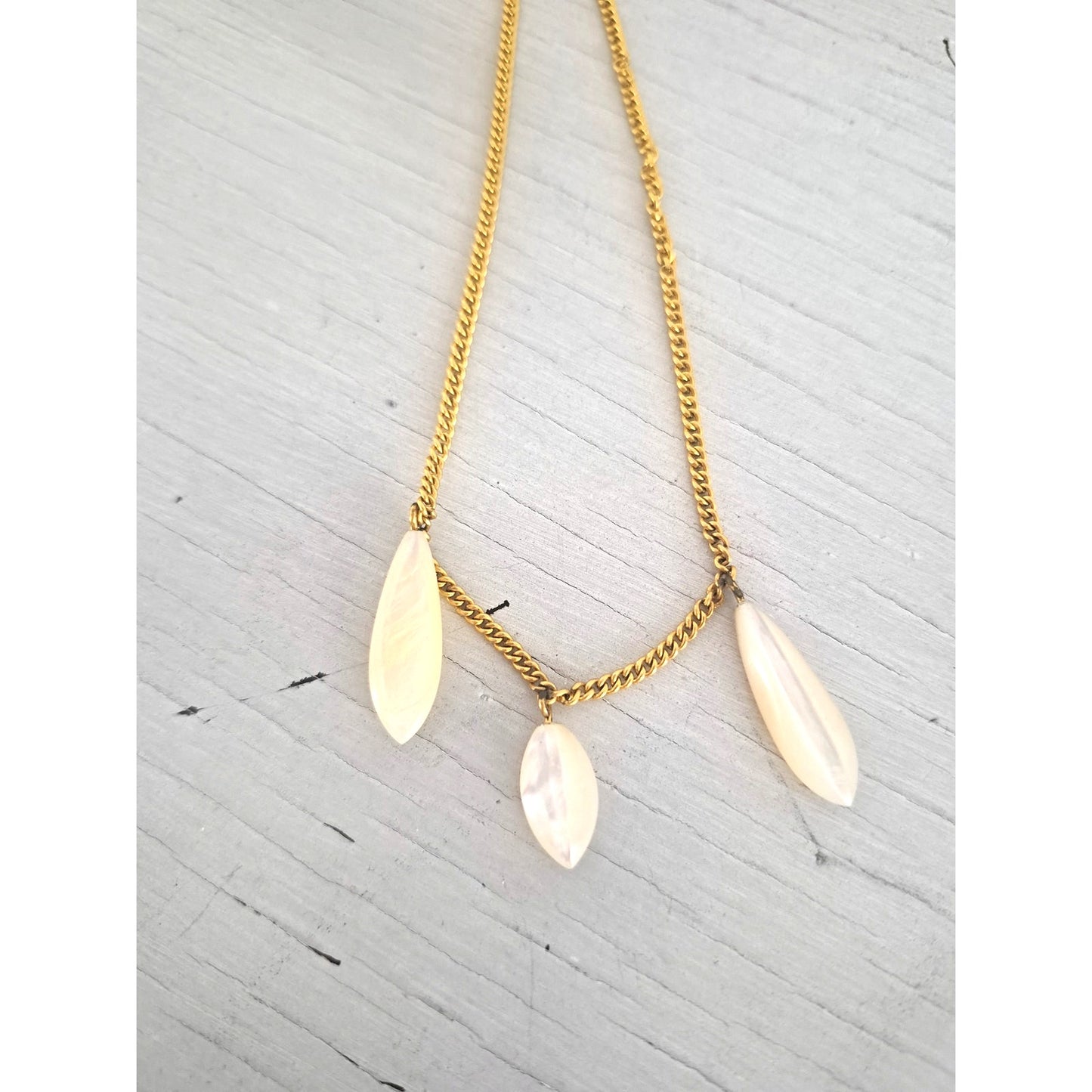 Vintage Mother of Pearl Gold-fill Necklace