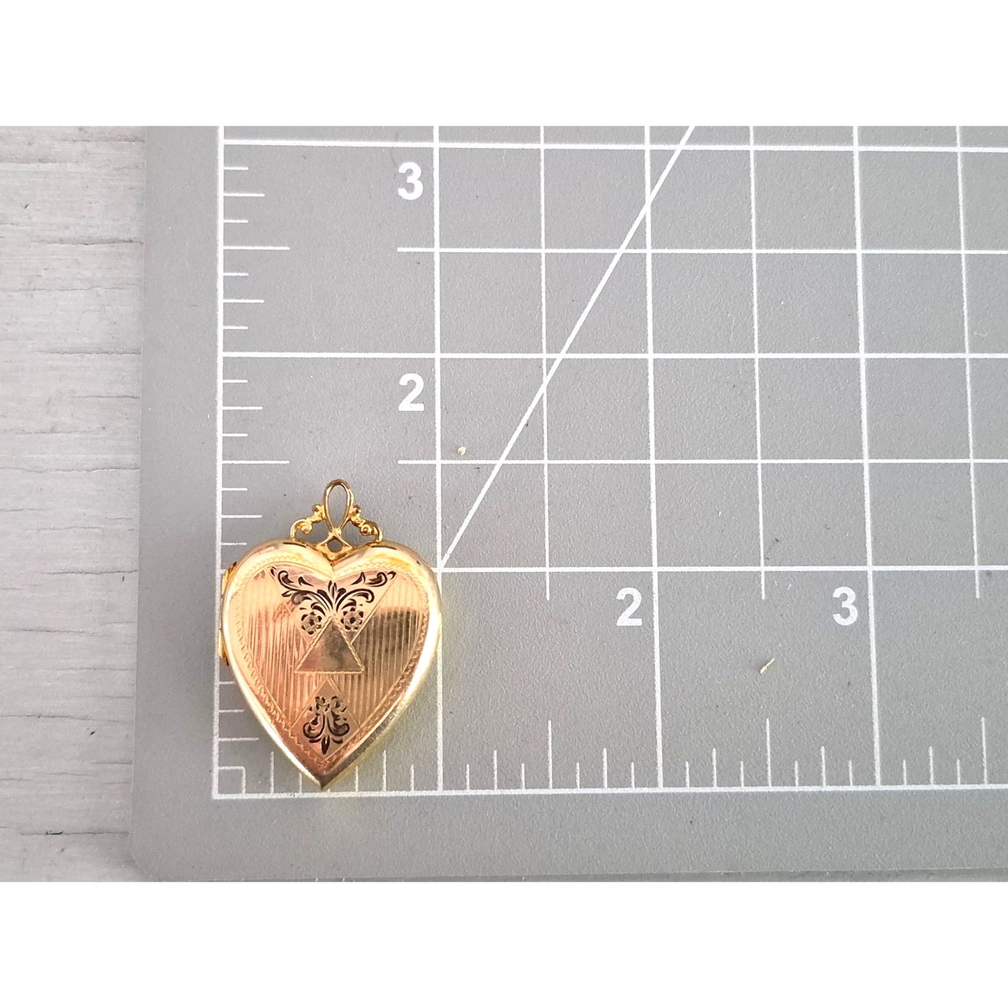 Vintage Gold Filled Shield Heart Locket