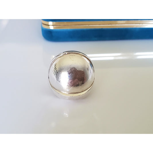 Vintage Peyote Bird Sterling Silver Large Dome Ring