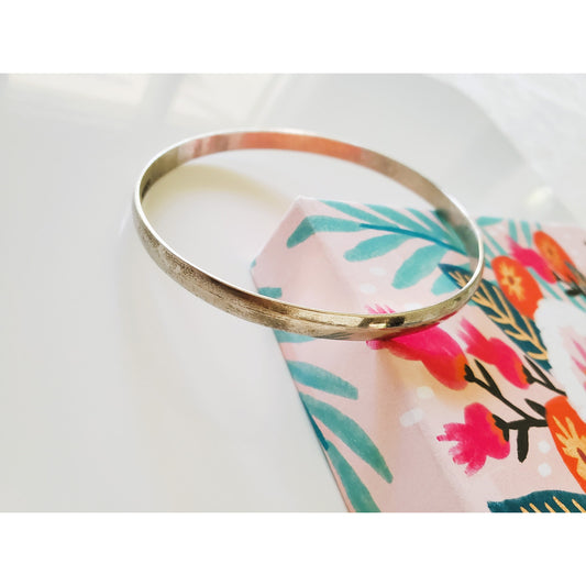 Vintage Silver Tone Mexico Bangle Bracelet