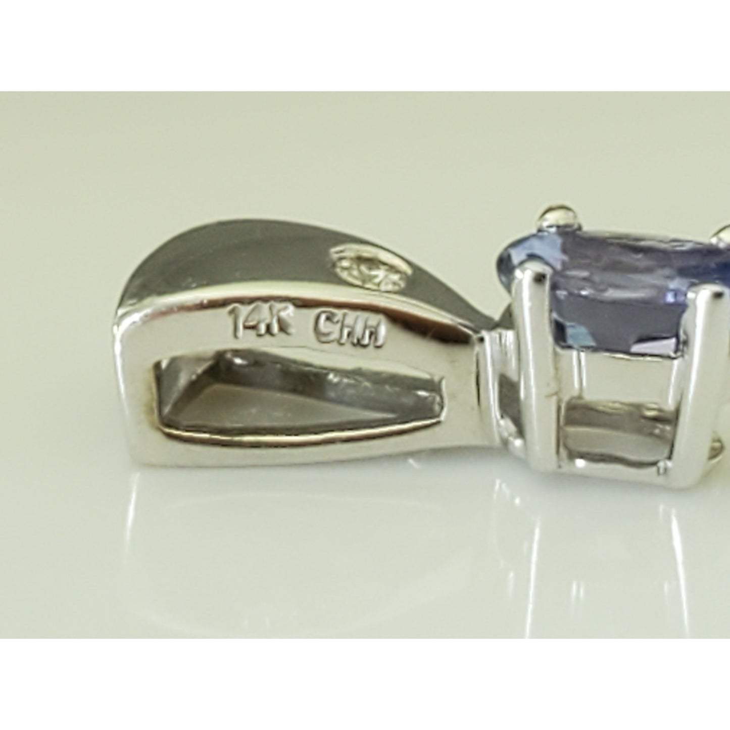 Vintage 14K Tanzanite and Diamond Mini Pendant