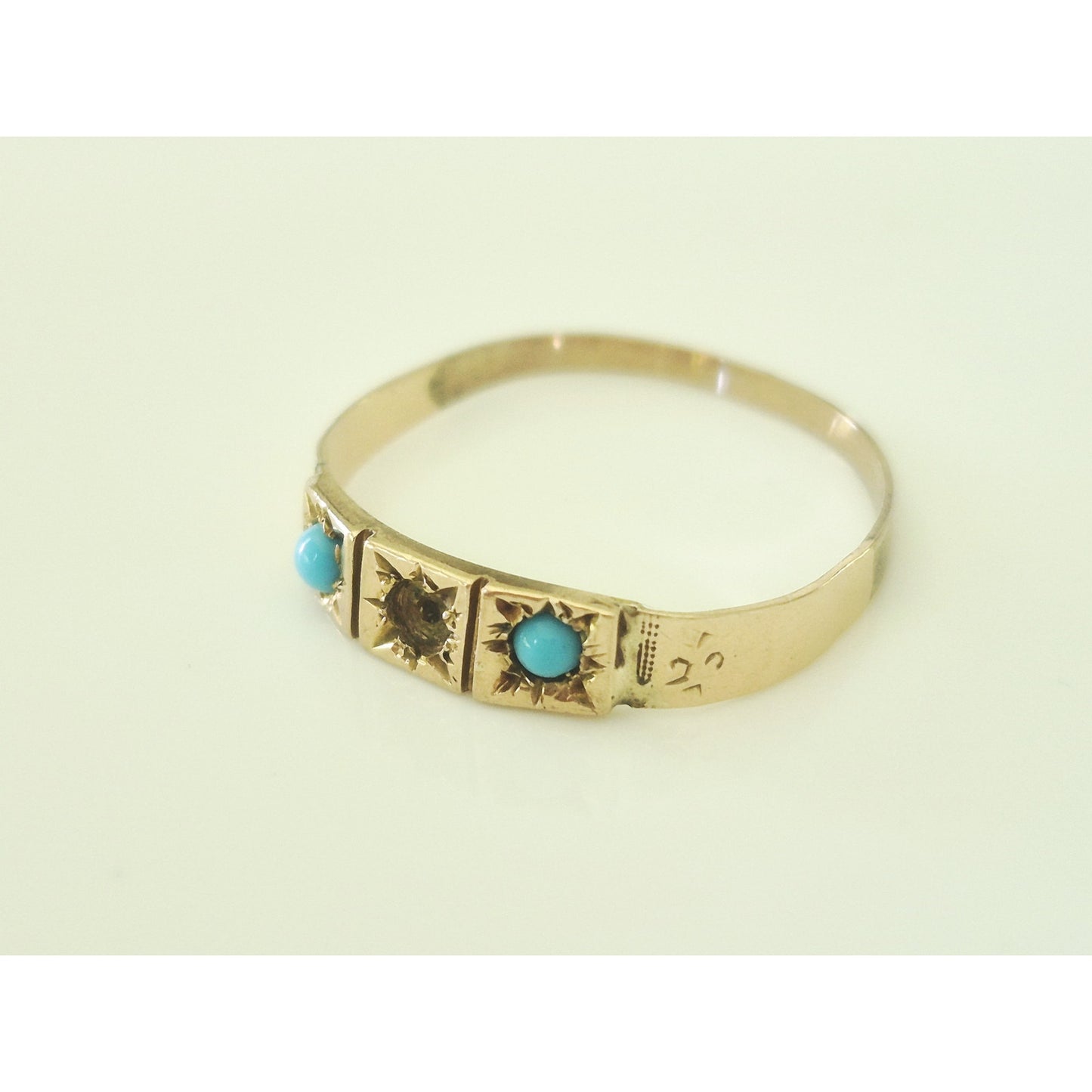 Antique Rose Gold-fill Turquoise Starburst Ring Project