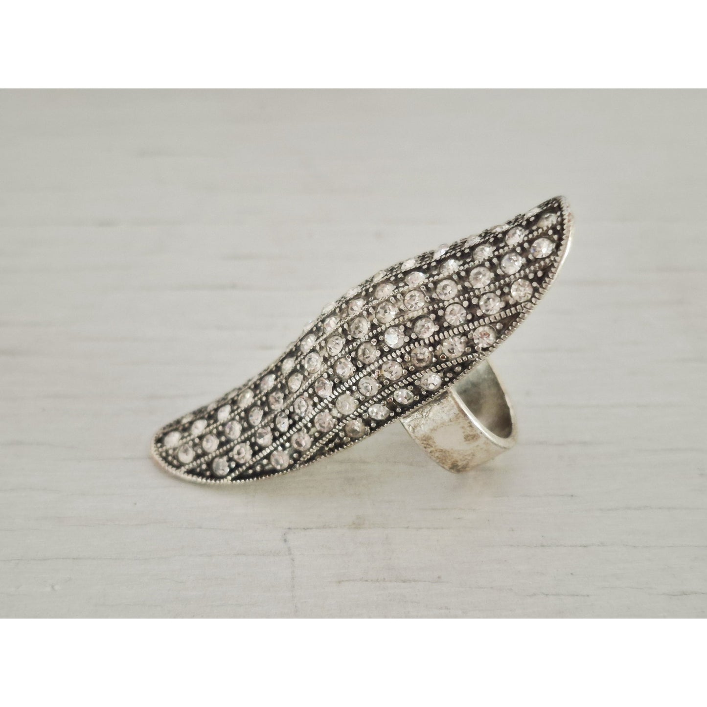 Vintage JewelMint Silver-tone Large Statement Ring