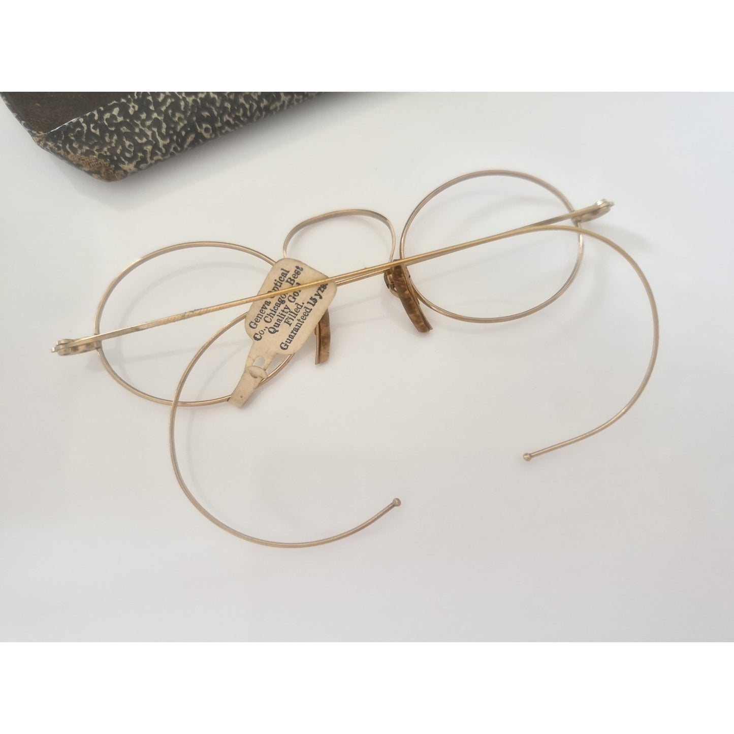 Antique Strobel Bros Spectacles Gold-Filled Thin Round Gold Frames