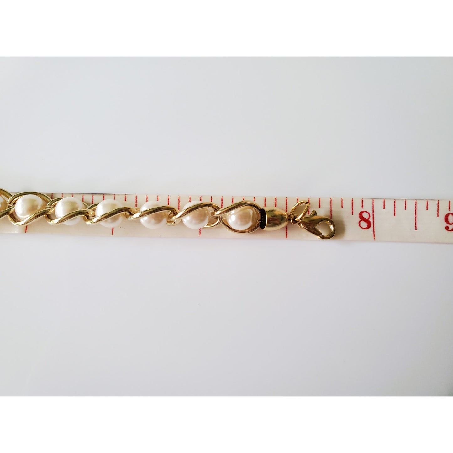 Vintage Faux Pearl and Gold Tone Bracelet and Earring Set by Richelieu