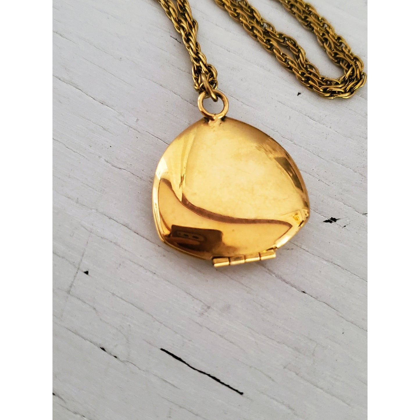 Vintage 1980s Gold Fill MSE Monogram Locket Necklace