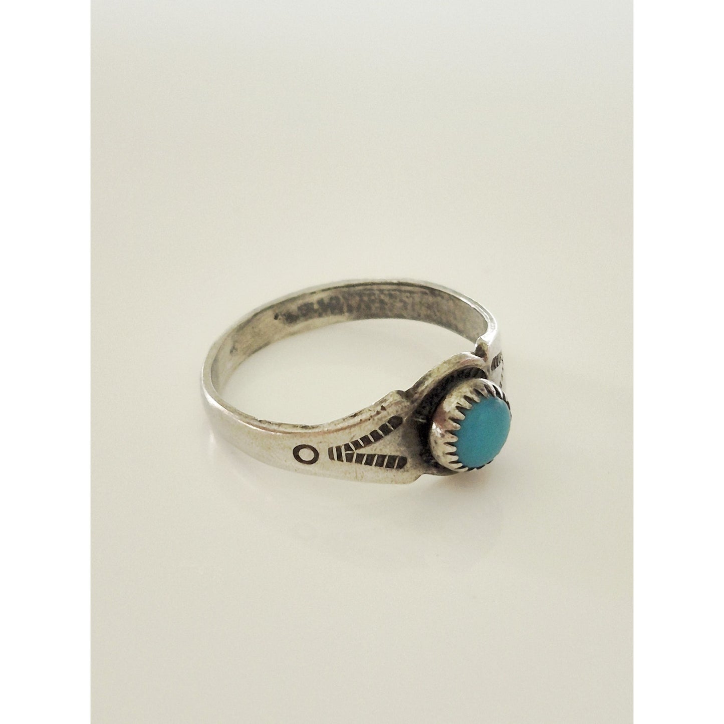 Vintage Bell Trading Post Native American MCM Turquoise Ring Band