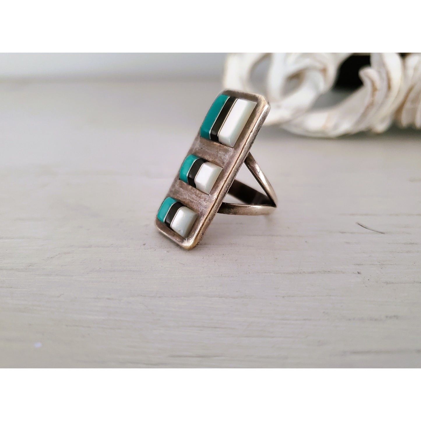 Vintage Native American Zuni WJ Panteah Ring