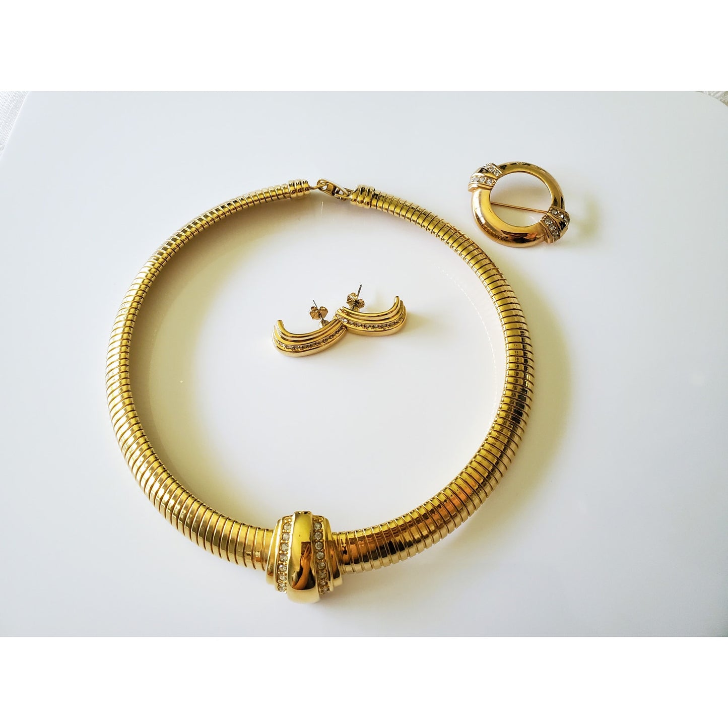 Vintage Gold Tone Avon 100 Years Jewelry Set
