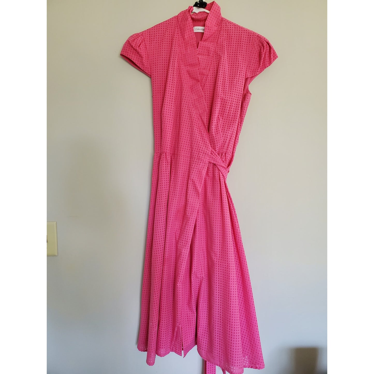 Vintage Calvin Klein Pink Polka Dot Dress