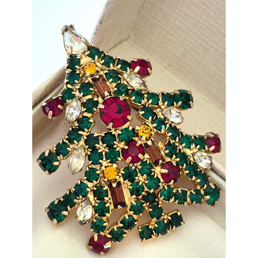 Vintage Christmas Tree Brooch