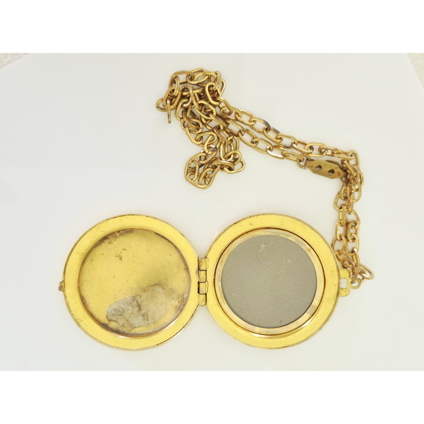 Antique Victorian Floral Etched Maltese Cross Gold Filled Locket Necklace