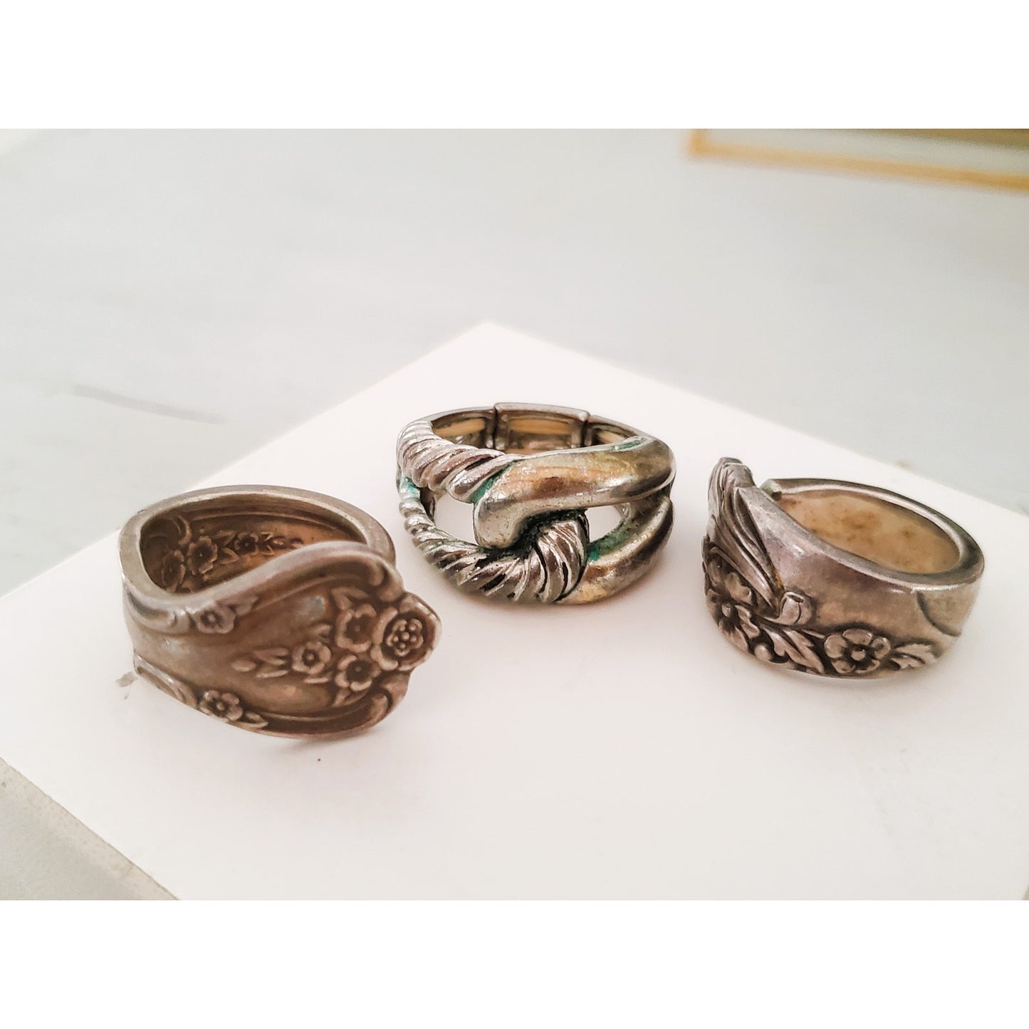 Vintage Oneida Spoon Silver Rings