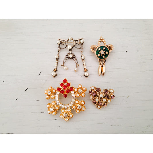 Lot of Antique Vintage Brooches