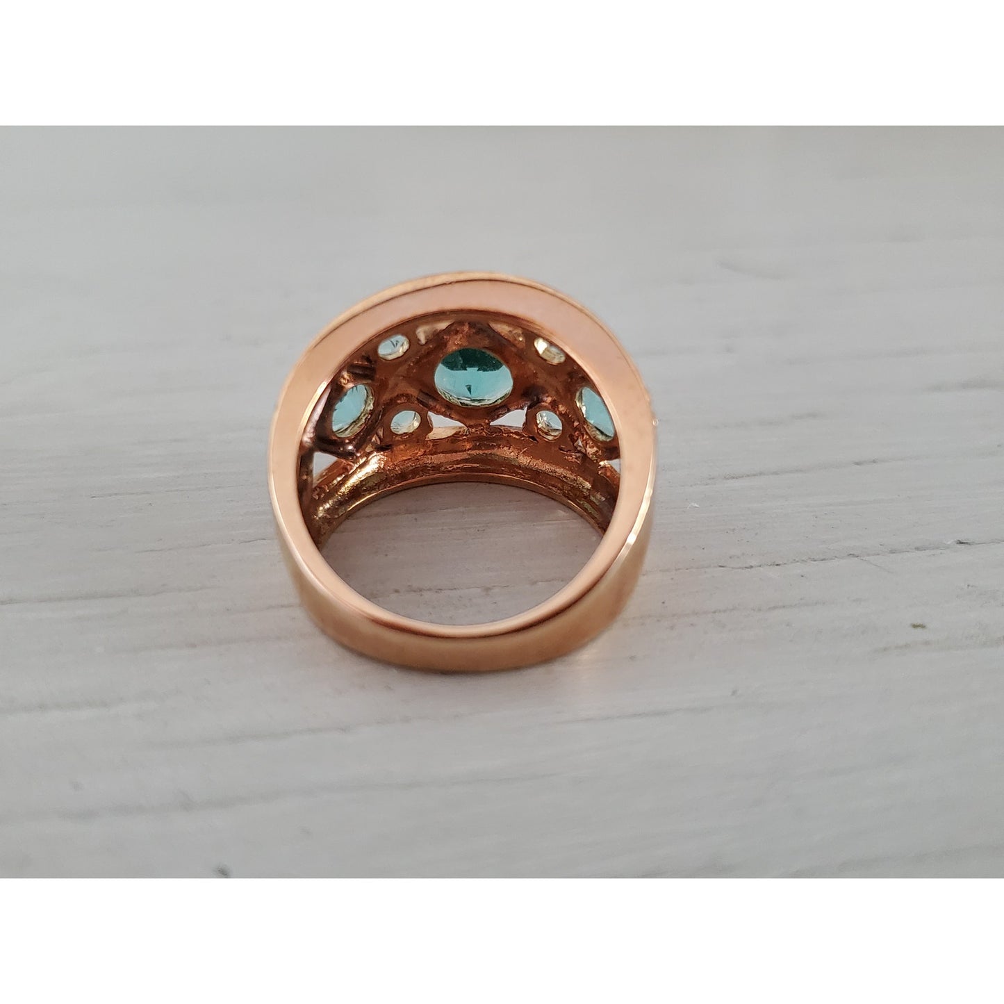Vintage 1980s Ross Simons Sterling Silver Topaz Ring