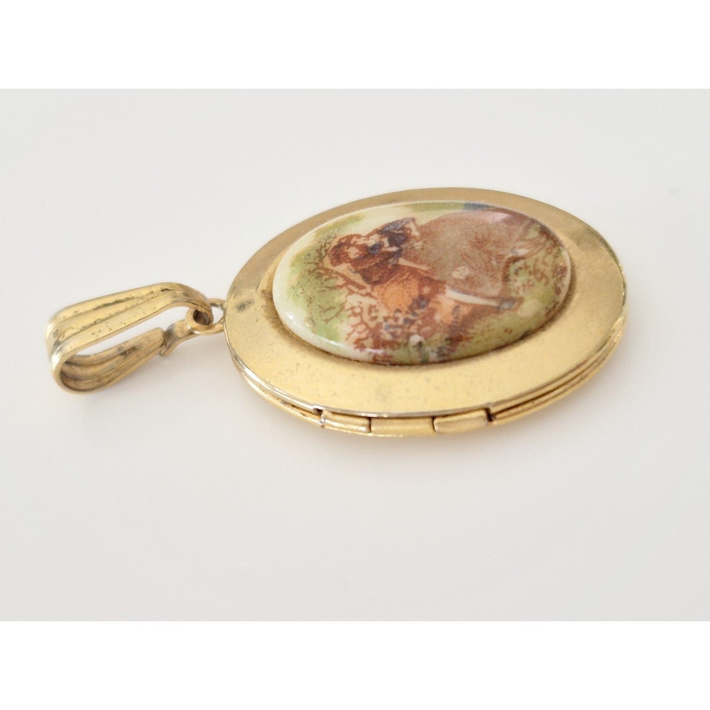 Vintage Porcelain Victorian Locket