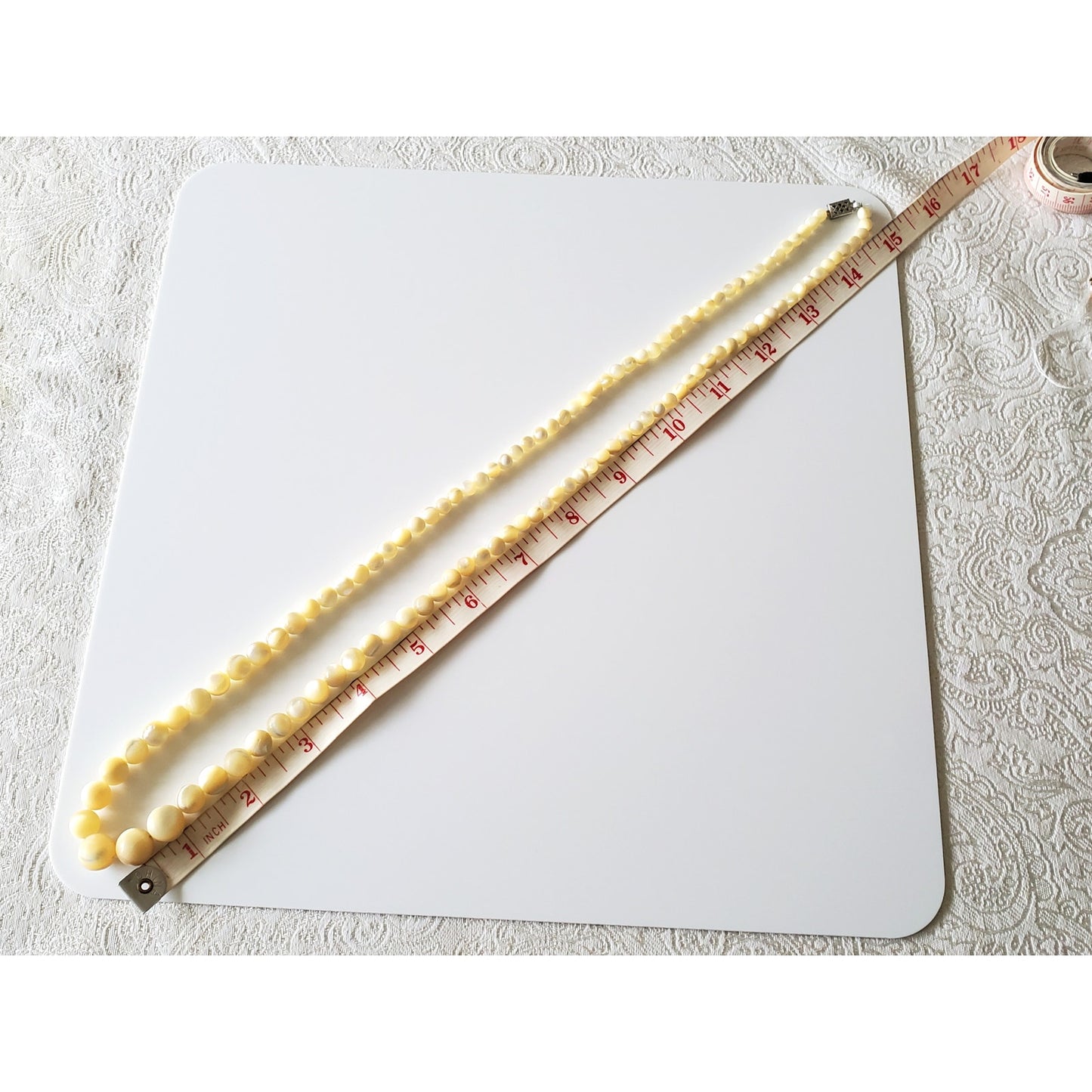 VIntage Graduated Mother of Pearl Bead Necklace